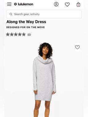 Lululemon Light Gray Along The Way Sweater Dress